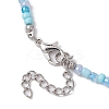 Summer Beach Sea Turtle Dyed Synthetic Turquoise & Glass Seed Beads Beaded Necklaces for Women NJEW-JN05081-01-5