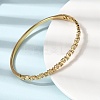304 Stainless Steel Rhinestone Hinged Bangles for Women BJEW-B168-03B-G-3