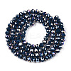 Electroplate Glass Beads Strands EGLA-A034-P6mm-B13-3