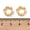 Brass Pave Clear Cubic Zirconia Butterfly European Large Hole Beads KK-A286-06G-2