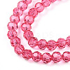 Baking Paint Transparent Glass Beads Strands DGLA-A035-T4mm-D02-3