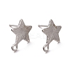 Non-Tarnish 201 Stainless Steel Stud Earring Findings STAS-K241-10P-1