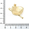 Sports Theme Brass Micro Pave Clear Cubic Zirconia Pendants KK-Z150-21G-02-3