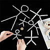 6Pcs 6 Style Plastic Action Figure Movable Skeleton DIY-PH0020-90-3