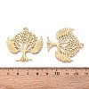 304 Stainless Steel Hollow Tree of Life with Angel Wings Pendants STAS-T067-39G-3