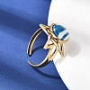 304 Stainless Steel Open Cuff Rings for Women RJEW-K258-13B-G-2