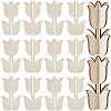 24Pcs Unfinished Wood Tulip Discs Slices AJEW-WH20020-196-1