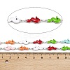 304 Stainless Steel Enamel Sea Horse Link Chains CHS-F023-01L-P-2