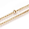304 Stainless Steel Rolo Chain Necklaces NJEW-G313-13G-2
