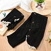 Acrylic Fiber Knit Socks with Button AJEW-WH20080-20B-3
