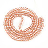 Baking Paint Transparent Glass Beads Strands DGLA-N011-4mm-04-2