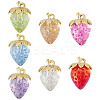 14Pcs 7 Styles Transparent Acrylic with Alloy Pendants TACR-TA0001-86-2