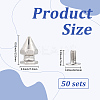 50Pcs Zinc Alloy Spikes Screwback Studs FIND-GF0008-53C-2