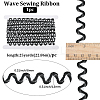 24.5~25 yards Two Tone Polyester Wave Lace Trim Ribbon OCOR-GF0004-35A-2