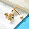 Ion Plating(IP) 304 Stainless Steel Sun Stud Earrings EJEW-A118-10G-02-3