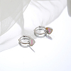Non-Tarnish 304 Stainless Steel Heart Dangle Earrings for Women JK4182-2-1