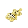 Brass Micro Pave Cubic Zirconia Pendants KK-E111-10G-2