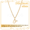 1pc 304 Stainless Steel Letter Pendant Necklaces NJEW-LP0001-39O-G-2