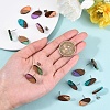 8 Pairs 4 Colors Transparent Resin with Gold Foil & Walnut Wood Stud Earring Findings MAK-CJ0001-09-4