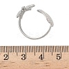 304 Stainless Steel Open Cuff Rings for Women RJEW-A079-03B-P-5