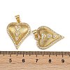 Brass Micro Pave Cubic Zirconia Pendants ZIRC-I367-07G-02-3