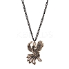 Alloy Enamel Black & White Pendant Necklaces NJEW-JN05121-03-2