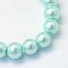 Baking Painted Pearlized Glass Pearl Round Bead Strands X-HY-Q330-8mm-45-2