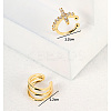 Real 18K Gold Plated Brass Cuff Earrings GM4836-1-2