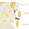 80Pcs 2 Colors Brass Blank Tag Flat Oval Slice Pendants KK-FH0005-27-4