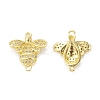 Brass Micro Pave Cubic Zirconia Connector Charms KK-E068-VB364-1