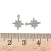 304 Stainless Steel Pendant Rhinestone Settings STAS-Z144-02P-02-3