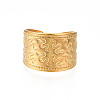 Ion Plating(IP) 304 Stainless Steel Snake Pattern Open Cuff Ring LS-RJEW-S405-257G-2