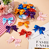 24Pcs 6 Colors Bowknot Handmade Polyester Ornament Accessories AJEW-TA0001-64-6