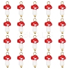20Pcs Handmade Lampwork Pendants PALLOY-YW00077-1