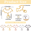 30 Sets 5 Colors Alloy Swivel Clasps FIND-SC0017-69-2