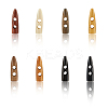 64Pcs 8 Colors 2-Hole Wood Buttons WOOD-GF0002-35B-6