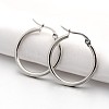 Tarnish Resistant 201 Stainless Steel Big Hoop Earrings EJEW-P066-37F-1