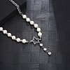 Star Pendant Necklace with Imitation Pearl TK4545-3
