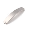 Non-Tarnish 304 Stainless Steel Brushed Curved Rectangle Connector Charms STAS-R222-03P-2