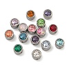 304 Stainless Steel K9 Glass Transparent Glass Beads STAS-U024-18P-1