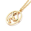 Colorful Cubic Zirconia Constellation Pendant Necklace NJEW-H166-01H-3