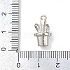 Brass Micro Pave Clear Cubic Zirconia Pendants KK-G545-17P-3