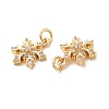 Rack Plating Brass Micro Pave Cubic Zirconia Charms X-KK-E081-15G-2