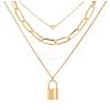 Alloy Pendant Layered Chain Necklaces for Women WGC39CD-10-1