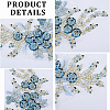3D Flower Polyester Embroidery Sew on Appliques PATC-WH0012-02B-6
