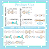 2 Bags 2 Styles Resin & Alloy Alligator Hair Clips AJEW-CY0001-39B-2