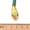 Alloy Green Rhinestone Snake Wrap Choker Necklaces for Women LS-NJEW-Z087-02G-4