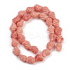 Synthetic Coral Dyed Carved Beads Strands SHEL-D001-B02-2