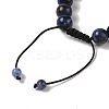 10mm Round Natural Sodalite Braided Bead Bracelets BJEW-C067-01C-03-4