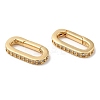 Brass Micro Pave Cubic Zirconia Spring Gate Rings KK-B074-59G-1